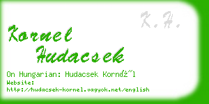 kornel hudacsek business card